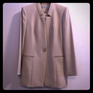 Tahari Tall 2pc Tan Professional Career Pant Suit.